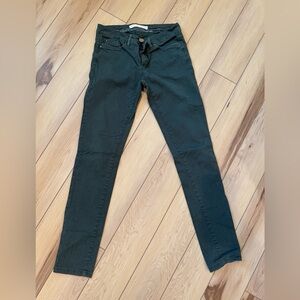 Women's Skinny Jeans in Dark Green